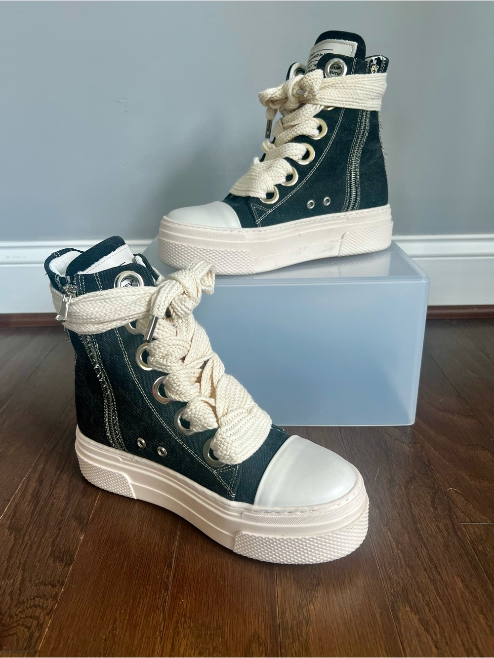 Cristian Zerotre CALIPSO 300 Destroyed Black Sneakers - Picture 3 of 13